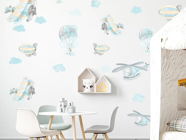 Naklejka na ścianę - samoloty