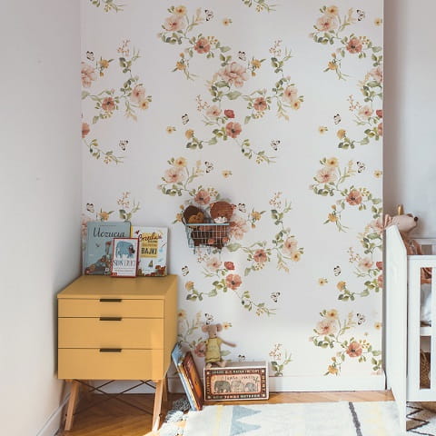 Tapeta dziecięca Floral Vintage Kwiaty 5
