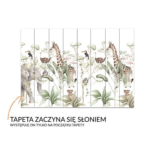Tapeta dziecięca Savanna Adventure Zwierzęta 3