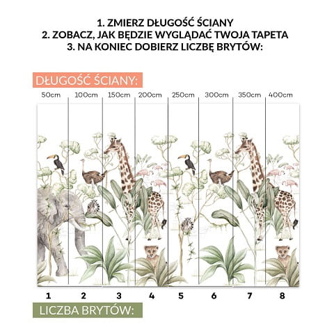 Tapeta dziecięca Savanna Adventure Zwierzęta 2