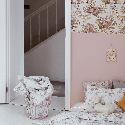 Tapeta dziecięca Sleepy Animals Beż śpiące zwierzęta 2