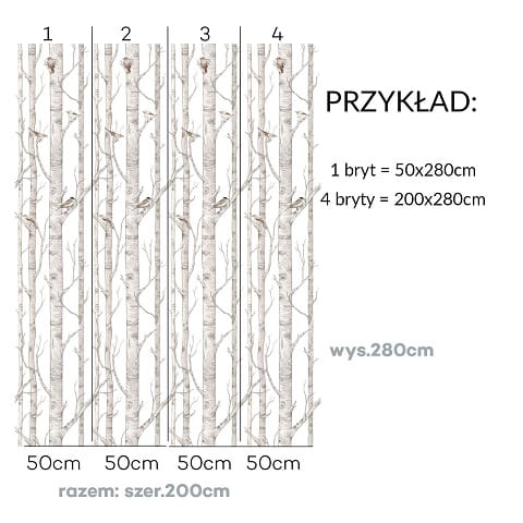 Tapeta dziecięca Birch Forrest Drzewa 3