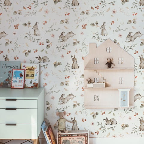 Tapeta dziecięca Happy Rabbits Króliki 1