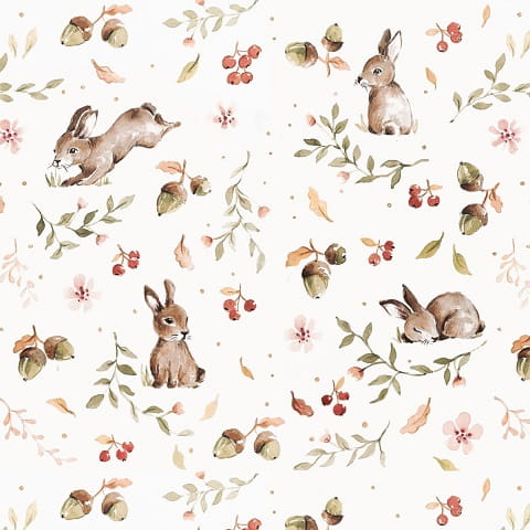 Tapeta dziecięca Happy Rabbits Króliki