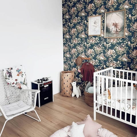 Tapeta dziecięca Sleepy Animals Granat śpiące zwierzęta 3