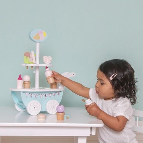 Jabadabado Drewniana lodziarnia na kółkach - wózek 1