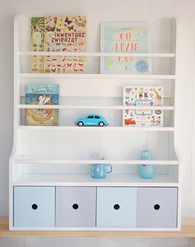 Półka ścienna z szufladkami Kameleon 4, Bambooko