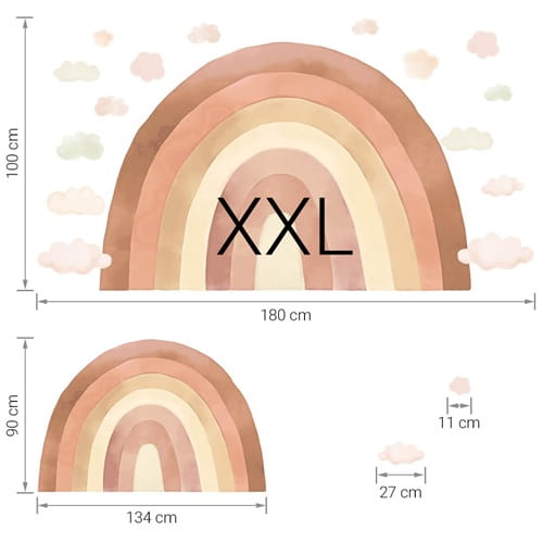 Naklejka ścienna Tęcza beżowa 5