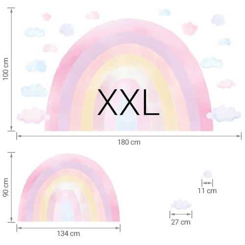 Naklejka ścienna Tęcza różowa 4